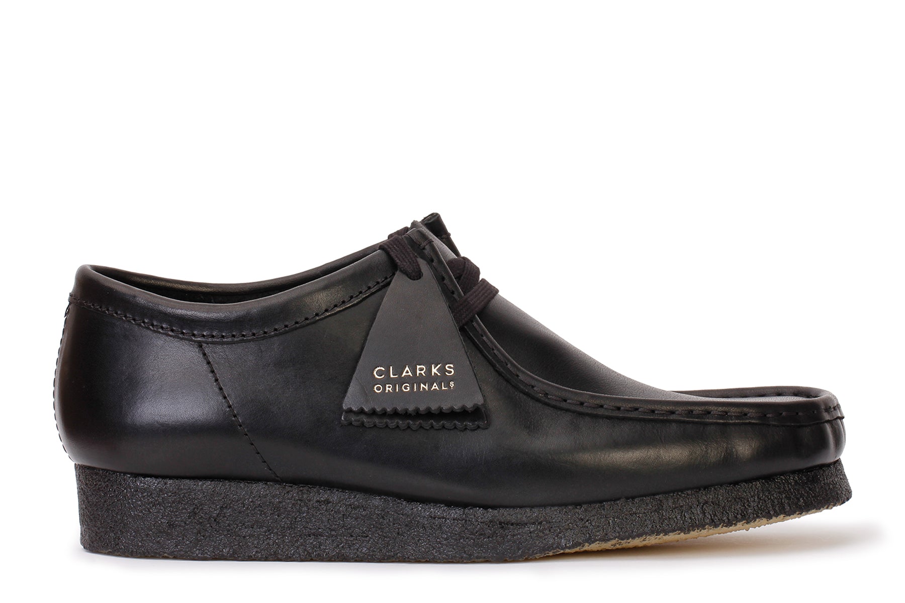 Clarks original wallabee black leather online