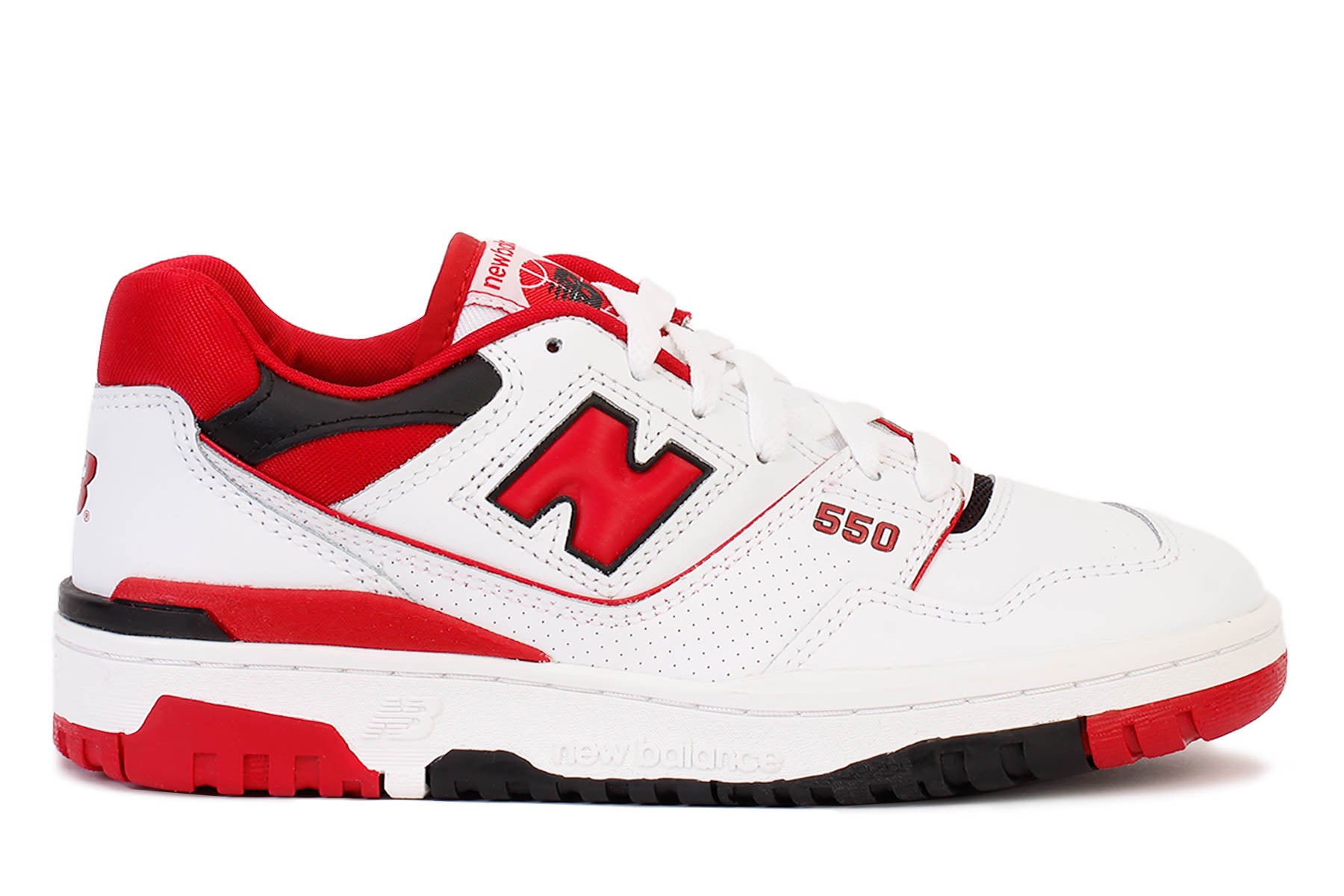 New Balance 550 NB White Team Red Men Unisex Casual Lifestyle Shoes  BB550SE1-D