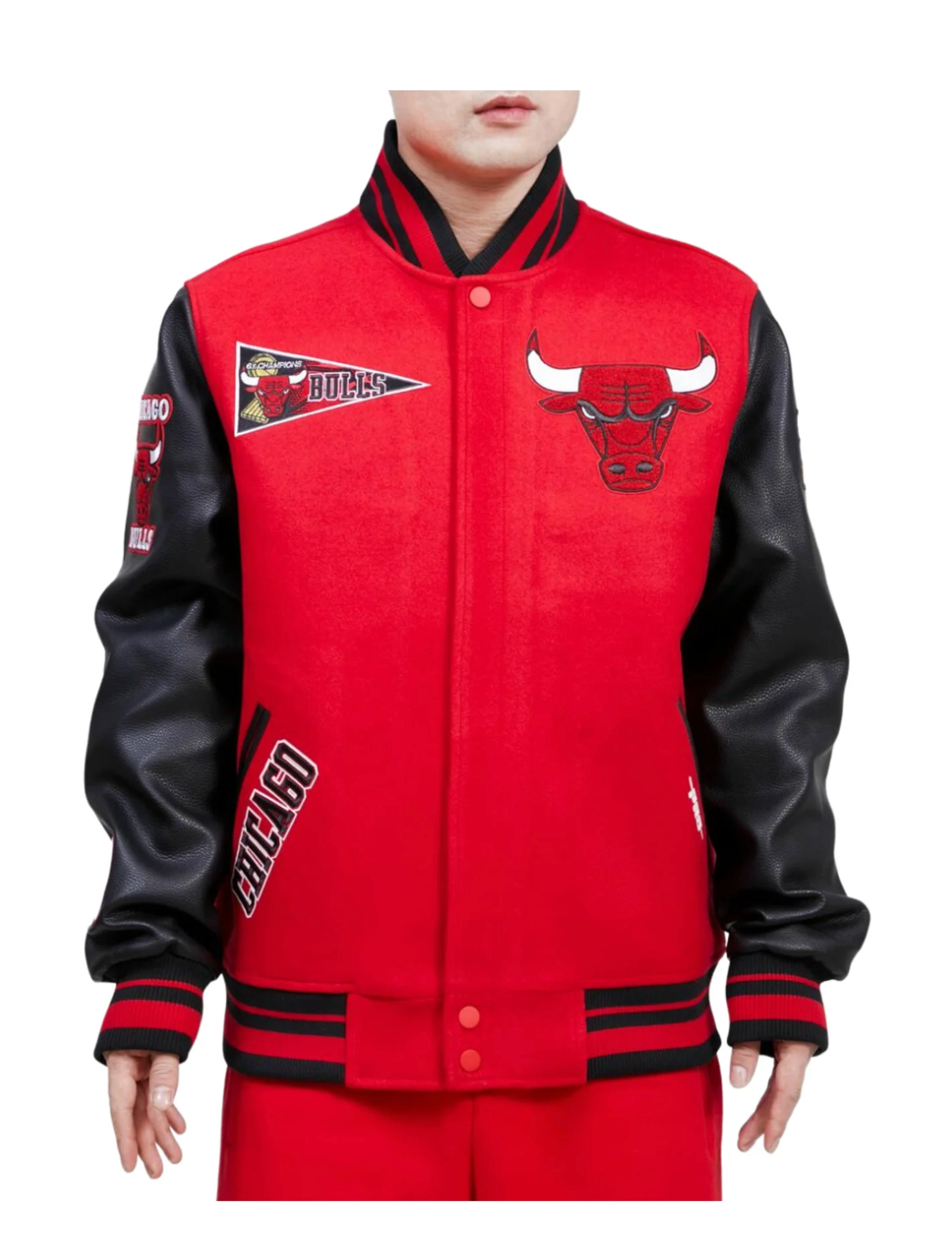 Chicago Bulls Jacket  Red and Black Varsity Jacket