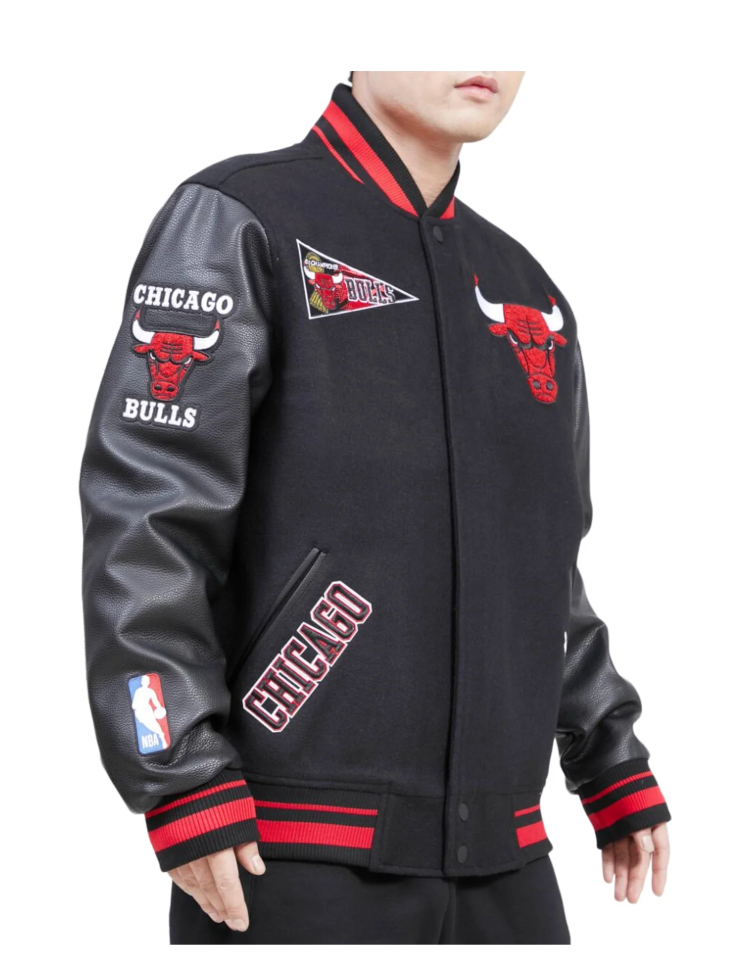 NBA Chicago Bulls Varsity Jacket (Black) 3XL