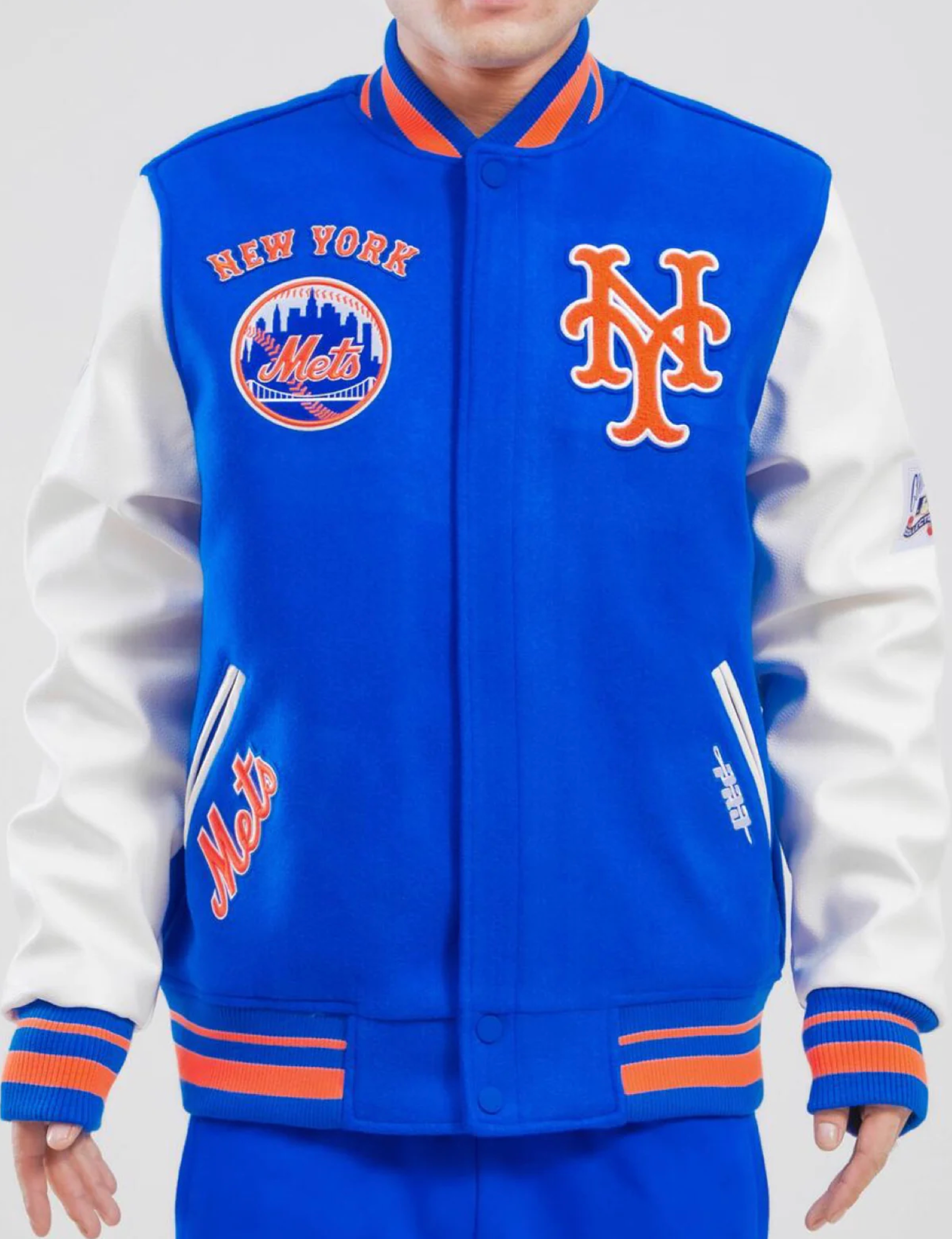 New York Mets Retro Classic Rib Wool Varsity Jacket | MJ Footwear