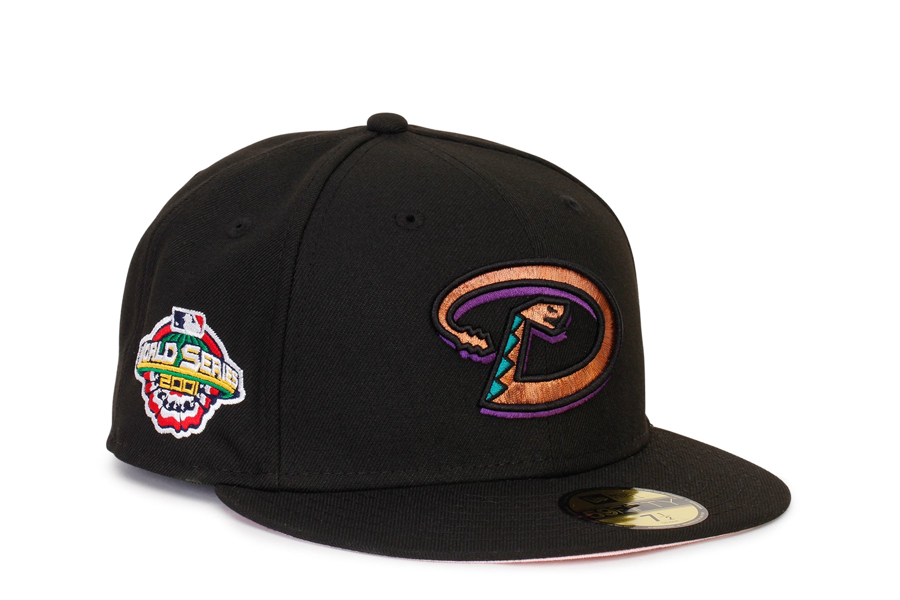 Arizona Diamondbacks 2001 World Series Pink Brim Fitted Hat