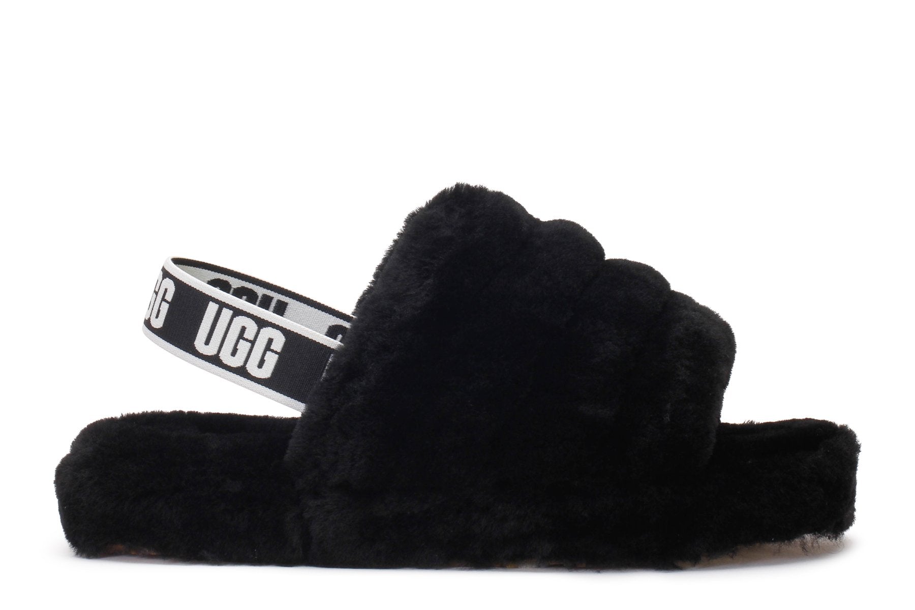 Black white and grey fluff hot sale yeah slide