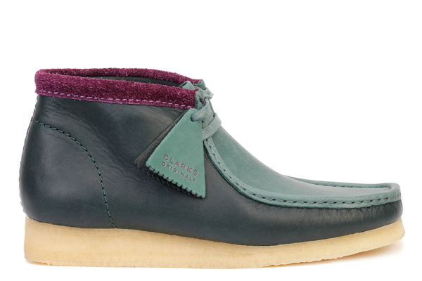 Clarks Wallabee Boot 68831 Green Combination 11.5