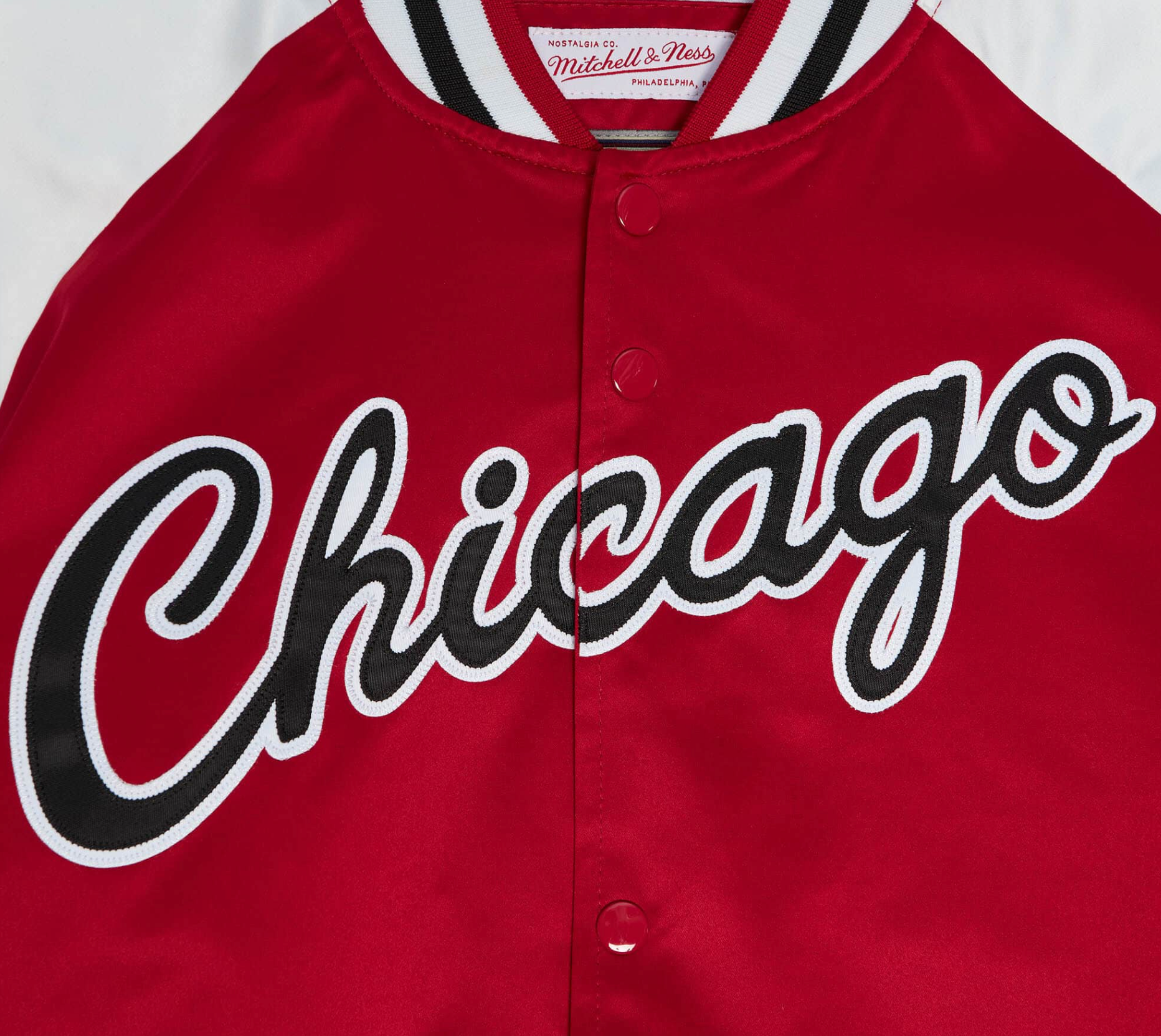 Mitchell & Ness Nba Chicago Bulls Satin Jacket in Red for Men