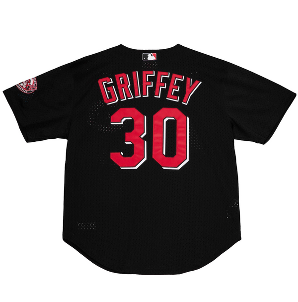 MLB, Shirts, Throwback Ken Griffey Jr Black Cincinnati Reds Mlb Jersey  Mitchell Ness Sz Xl