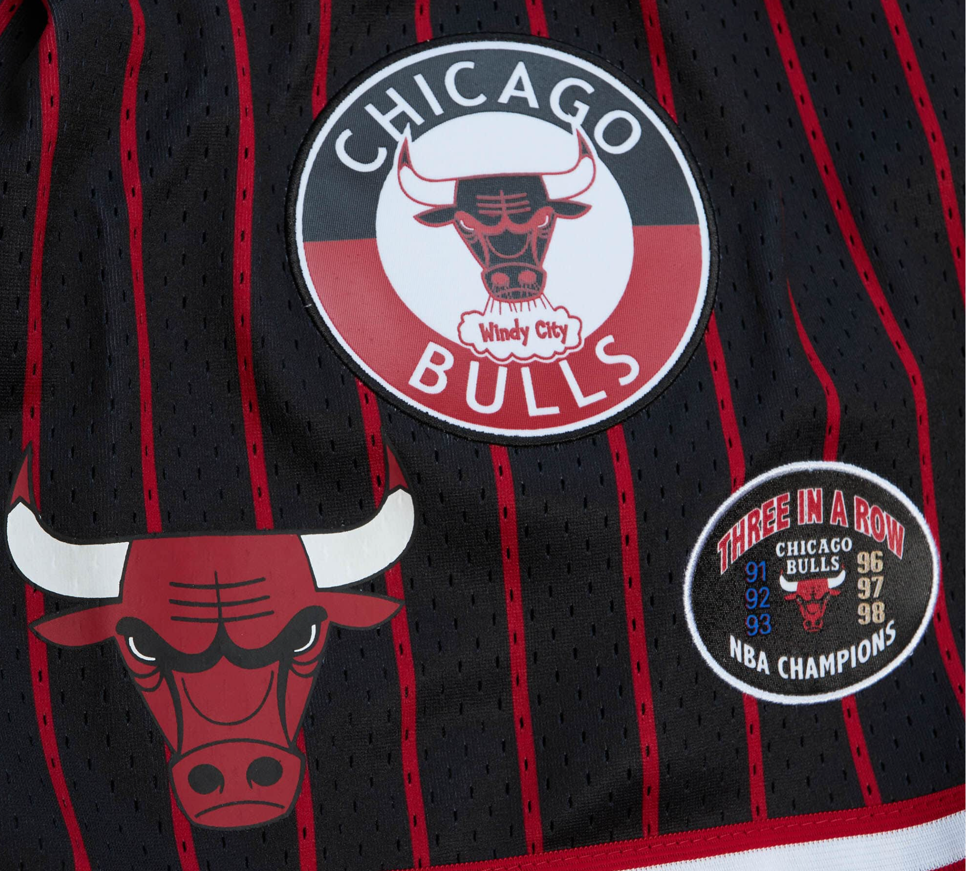 Pro Standard Chicago Bulls Logo Pro Team Mesh Shorts Red