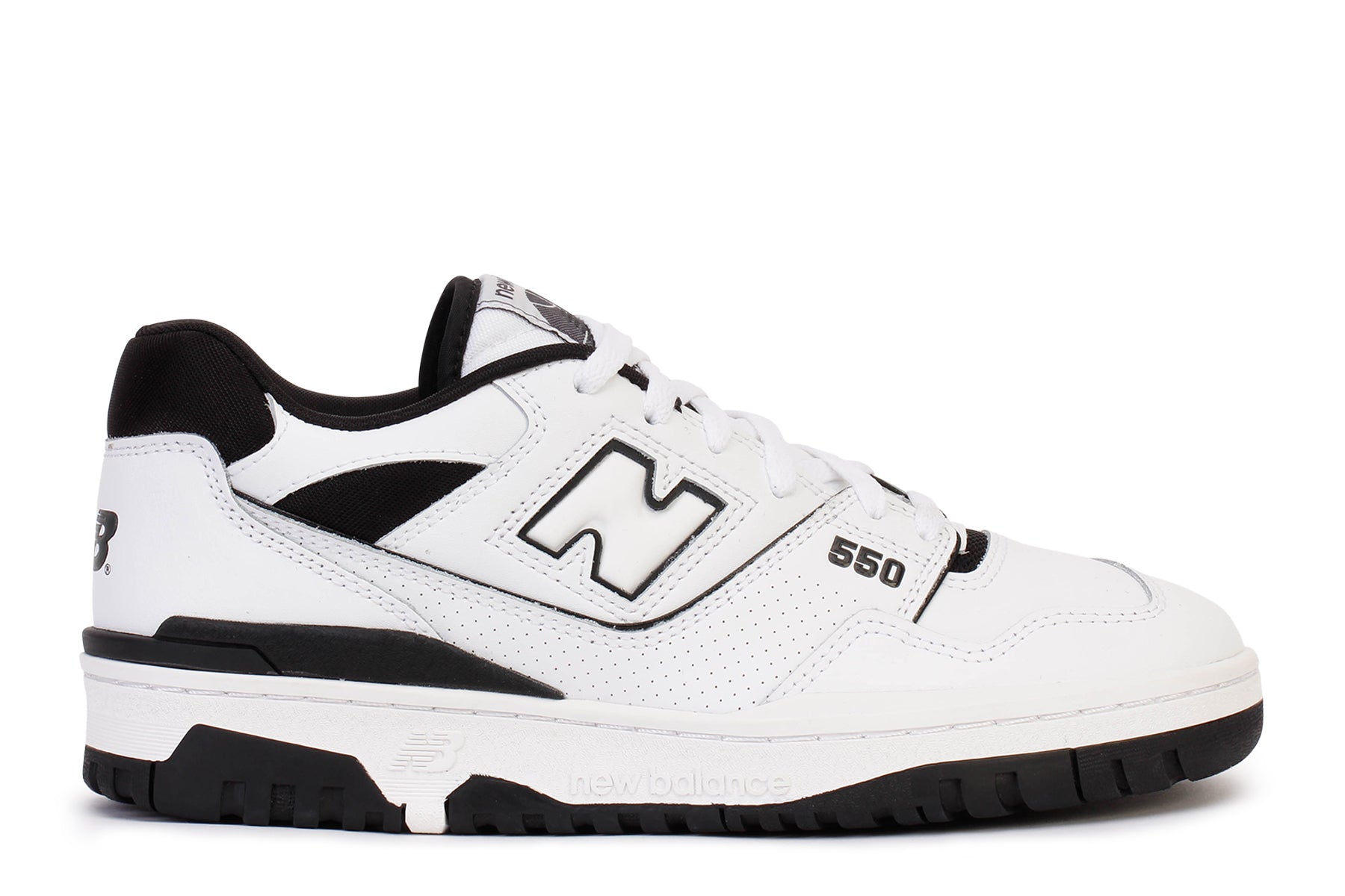 New Balance 550 sneakers in white and black