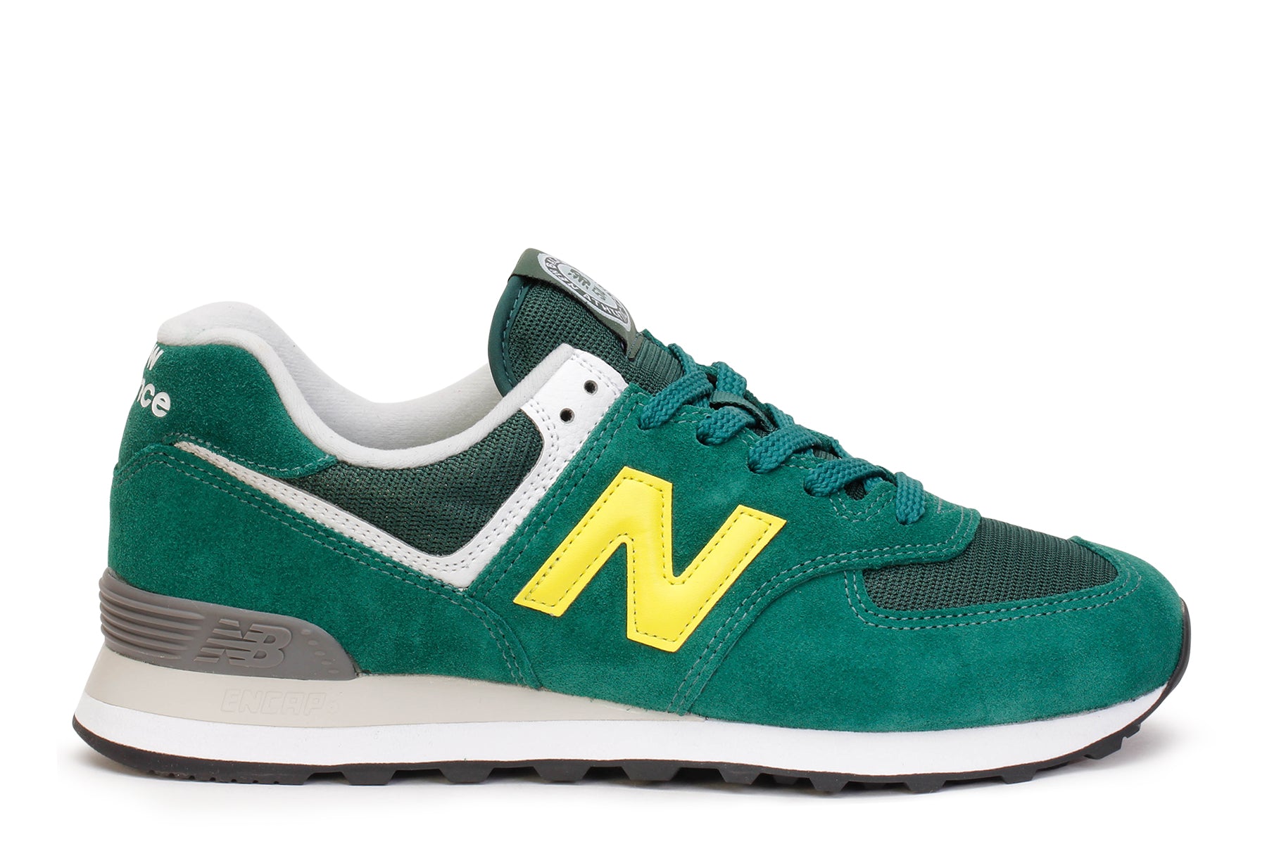 NEW BALANCE 574 LIFESTYLE SUEDE MESH SNEAKERS Man Green