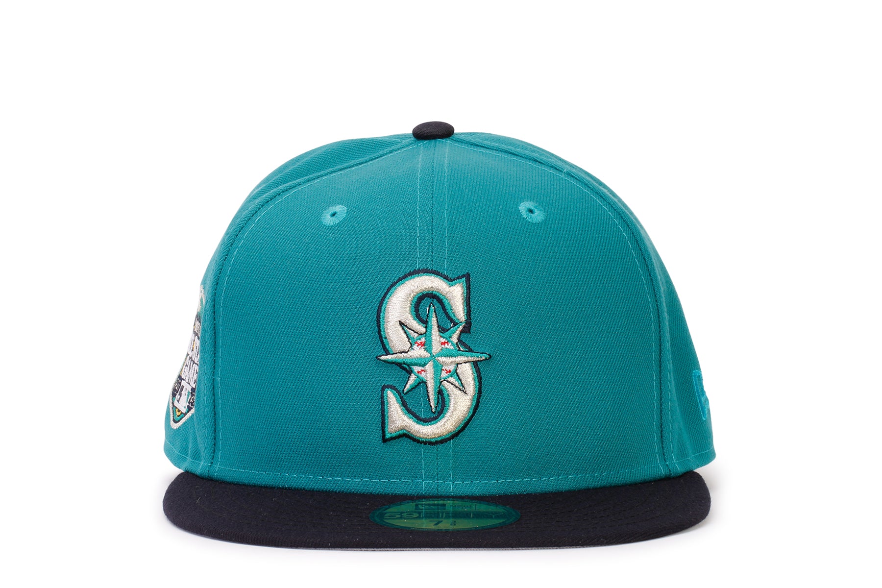 Men's Seattle Mariners New Era White/Aqua 2001 All-Star Game Two-Tone  59FIFTY Fitted Hat