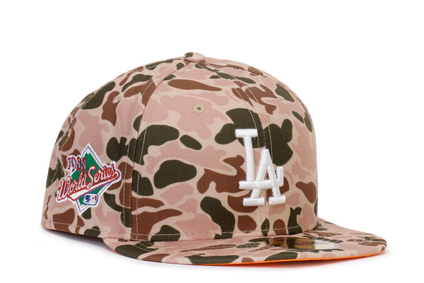 Dodgers Fitted New Era 59Fifty 88WS Duck Camo Cap Hat Orange UV – THE 4TH  QUARTER