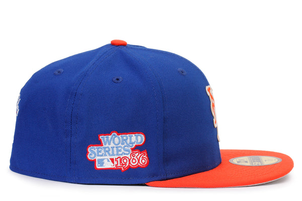 New Era 59Fifty NY Mets 1986 World Series Side Patch Fitted Cap, royal  blue