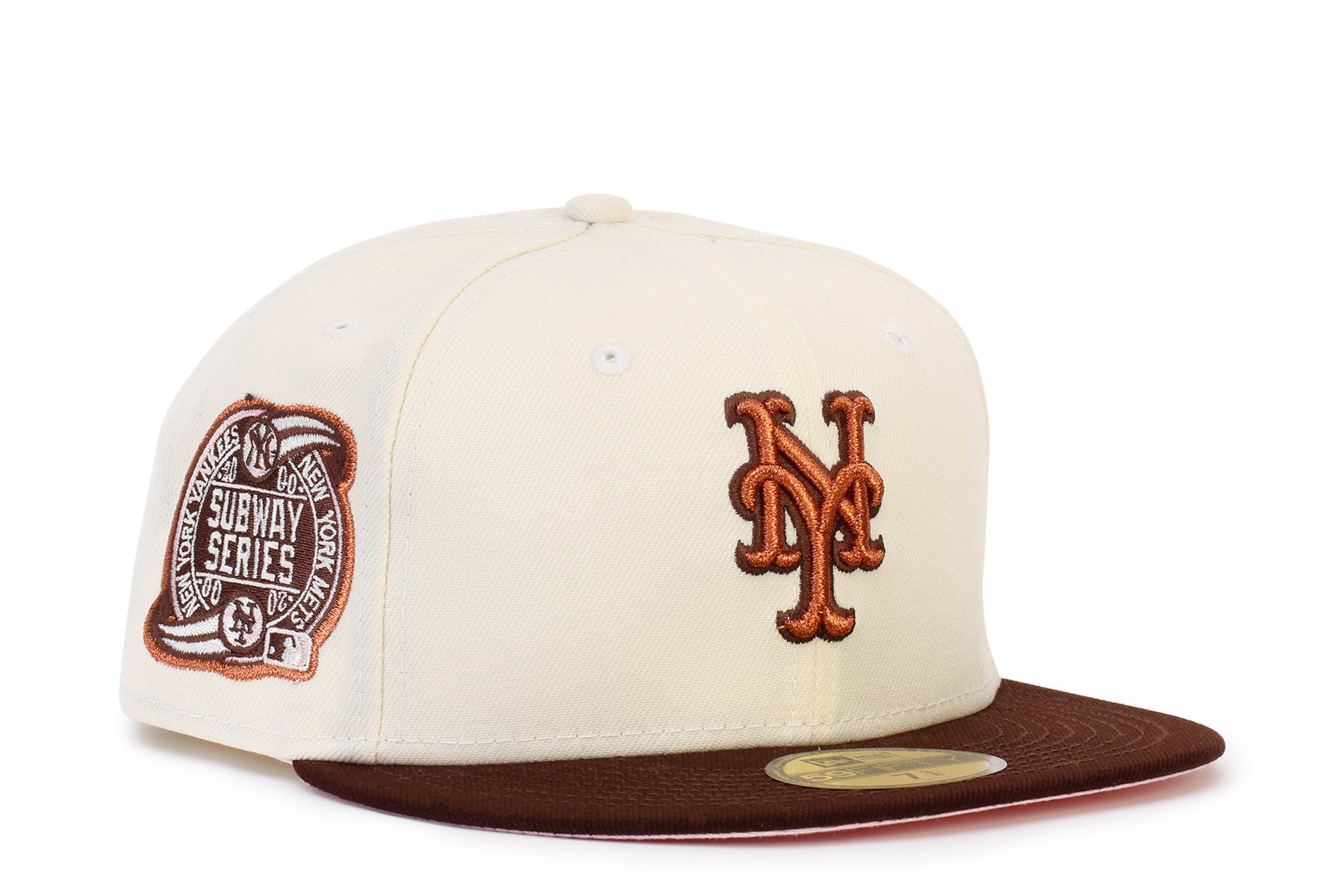 pink brim mets fitted